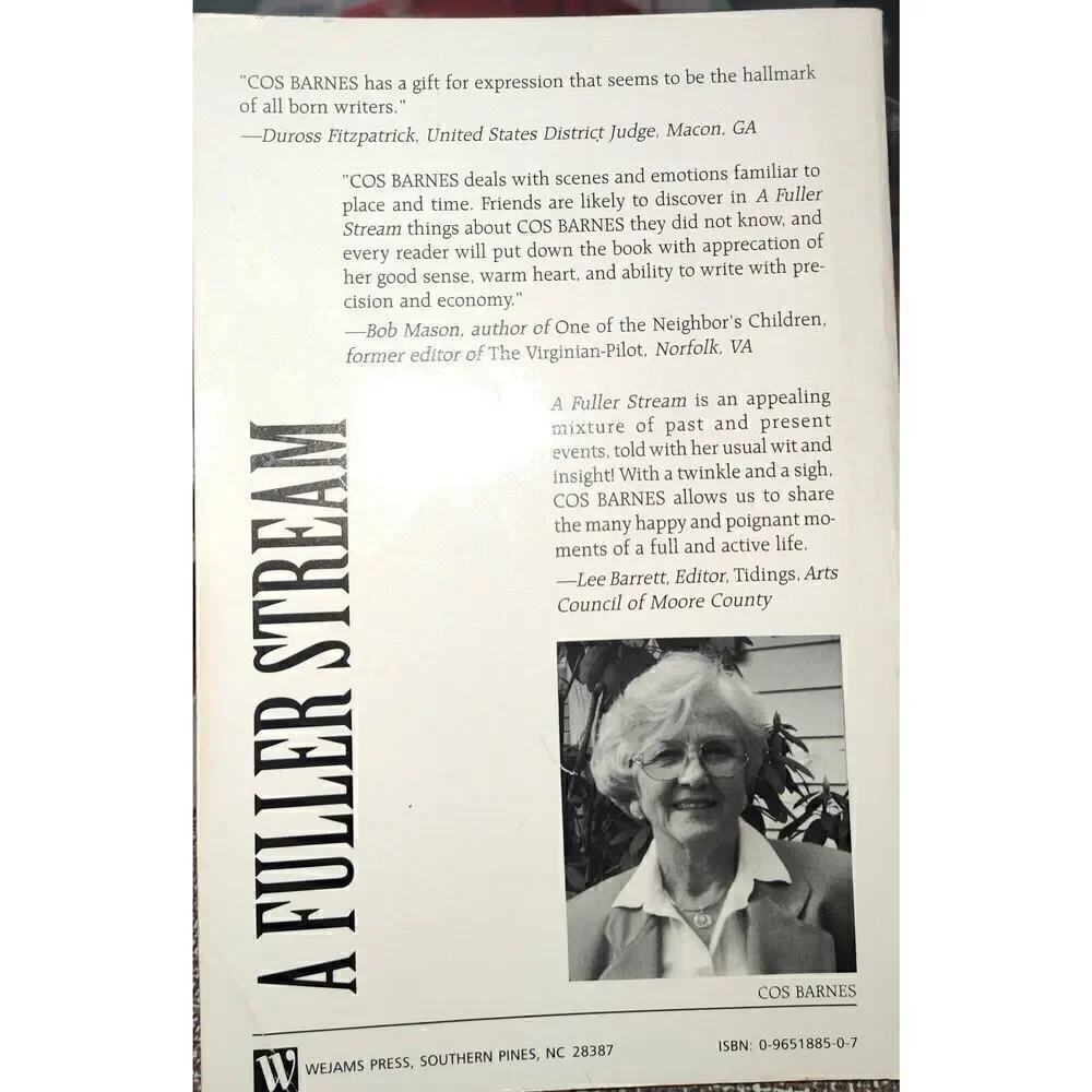A Fuller Stream Tales of a Modern Woman of the South by Cos Barnes Inscription